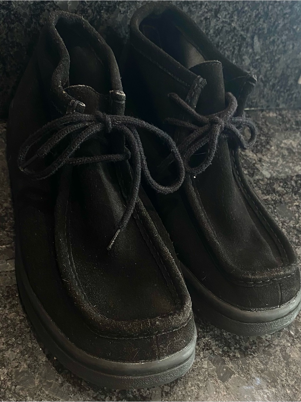 Vintage Nomad Black Suede Men’s moccasin style Boots — Classic Lace-Up Comfort